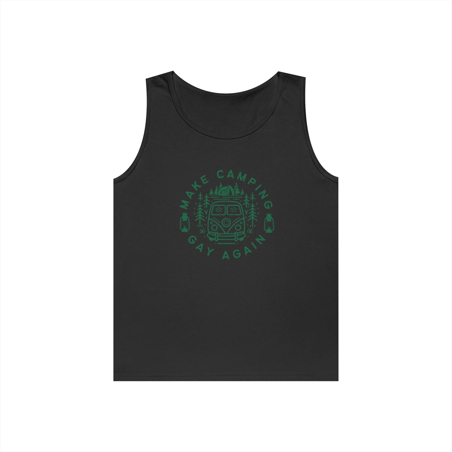 Make Camping Gay Again // Unisex Heavy Cotton Tank Top - Pride Outdoor Apparel