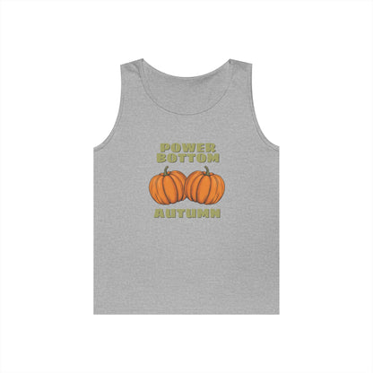 Power Bottom Autumn - Pumpkins // Unisex Heavy Cotton Tank Top - Fall Vibes