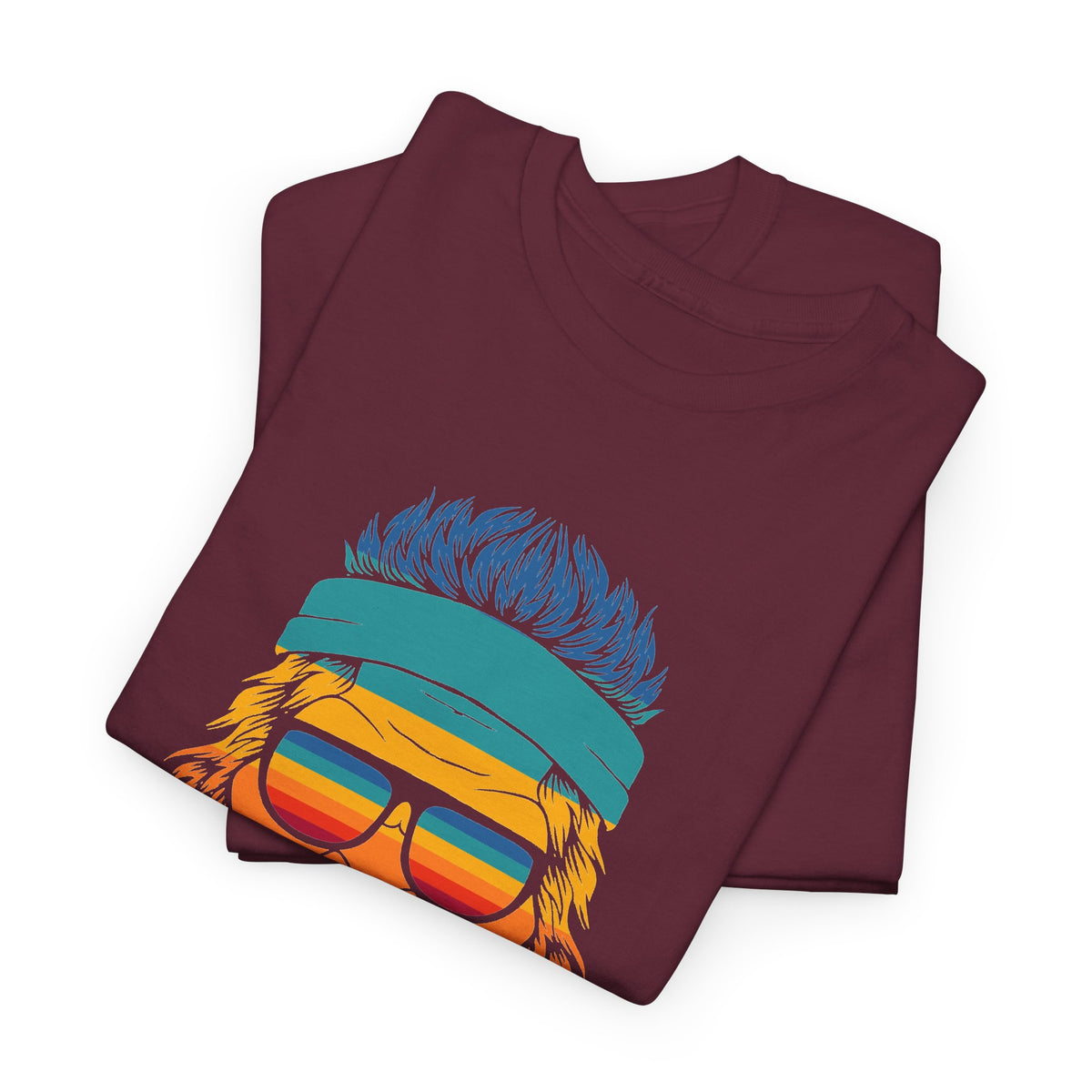 Bigfoot Mood // Retro Mood Unisex Heavy Cotton Tee - Colorful Graphic T-Shirt