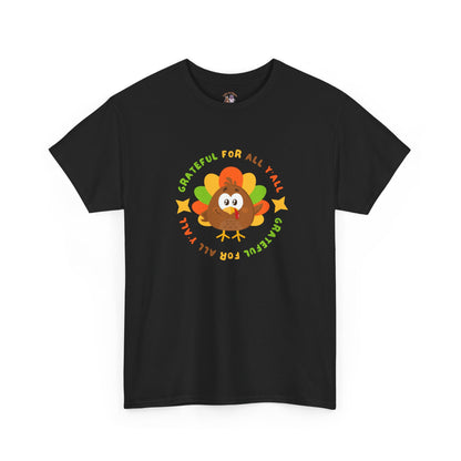 Grateful for All Y'all with Turkey // Unisex Jersey Short Sleeve Tee