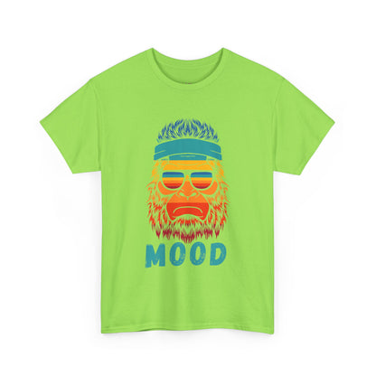 Bigfoot Mood // Retro Mood Unisex Heavy Cotton Tee - Colorful Graphic T-Shirt