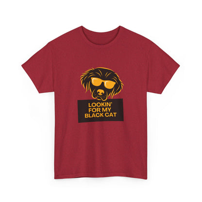Golden Retriever with Sign //  Unisex Heavy Cotton Tee
