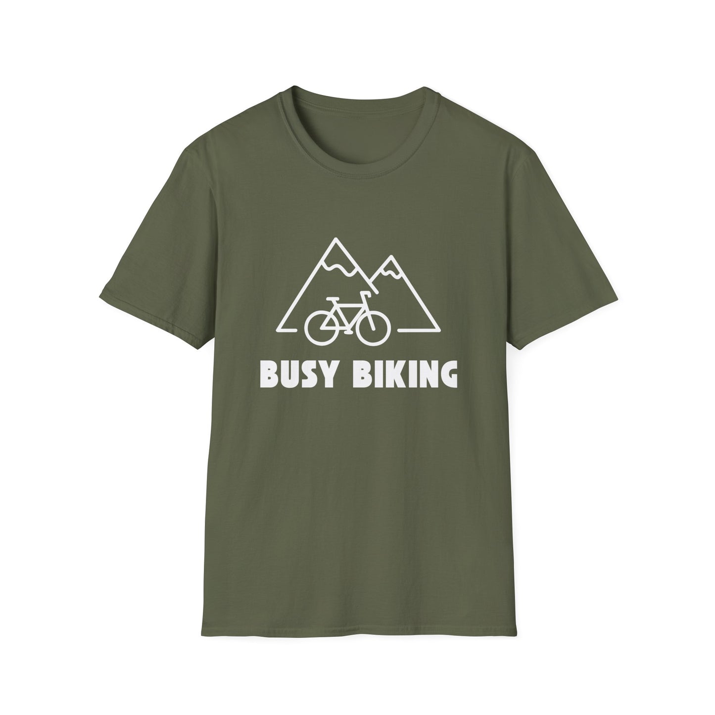 Busy (Mountain) Biking // Unisex Softstyle T-Shirt