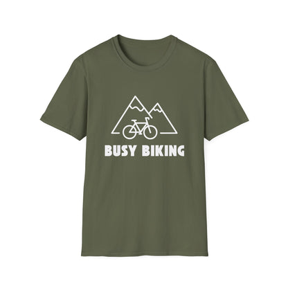 Busy (Mountain) Biking // Unisex Softstyle T-Shirt