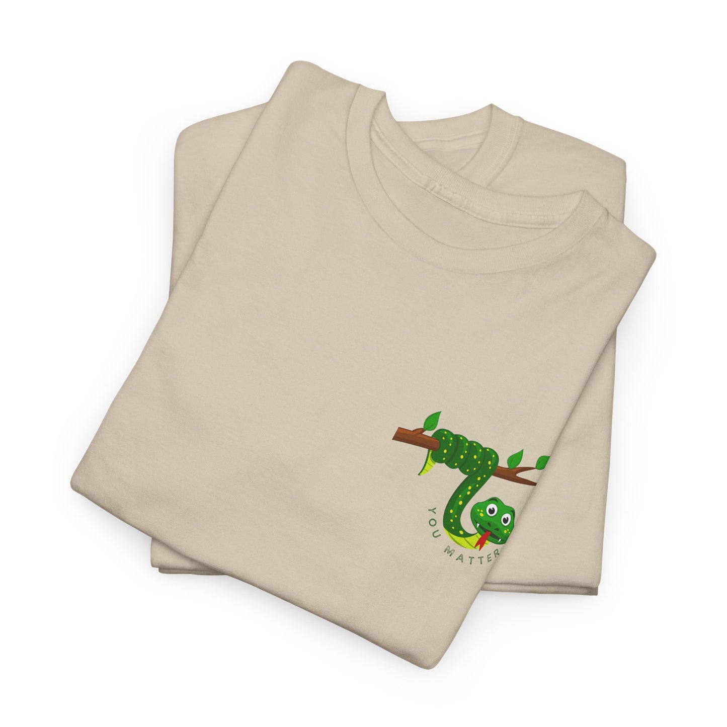 Keep Hanging On - Snake // Unisex Heavy Cotton Tee - Positive Message T-Shirt