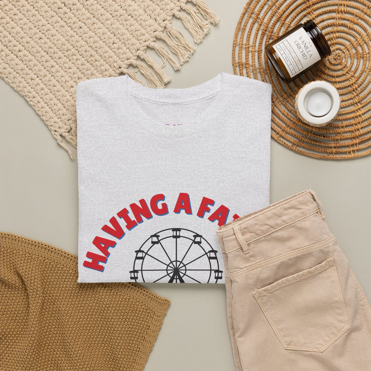 Having A Fairly Good Time // Ferris Wheel Good Time Punny Unisex Heavy Cotton Tee