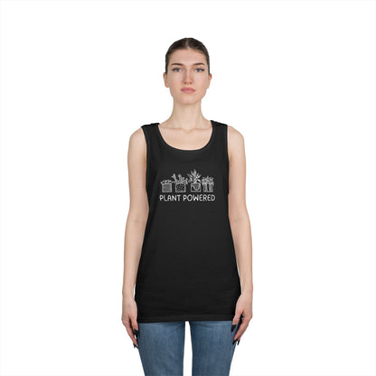 Plant Powered // Unisex Heavy Cotton Tank Top - Eco-Friendly Apparel
