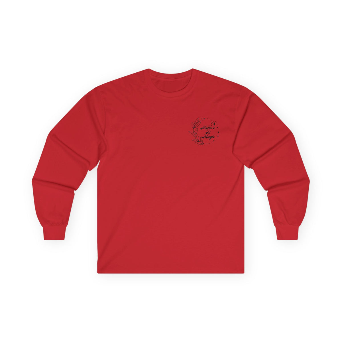 Nature is Magic - Pocket Placement // Unisex Ultra Cotton Long Sleeve Tee - Embrace Nature's Beauty