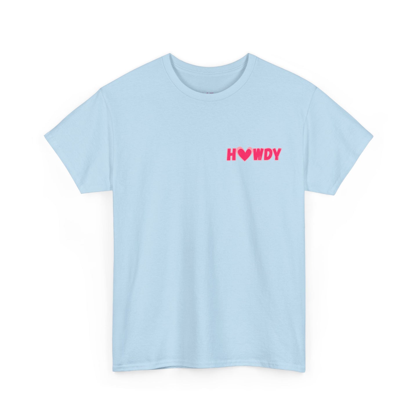 H<3WDY Pocket Placement // Fun Howdy Graphic Unisex Heavy Cotton Tee