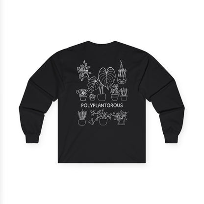 polyPLANTorous // Unisex Long Sleeve Tee - Botanical Design for Plant Lovers