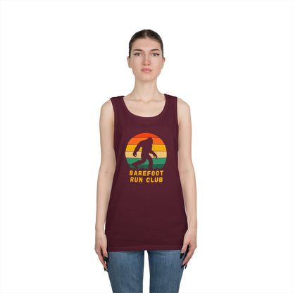 Barefoot Run Club Silhouette //  Unisex Heavy Cotton Tank Top