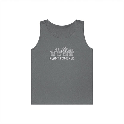 Plant Powered // Unisex Heavy Cotton Tank Top - Eco-Friendly Apparel