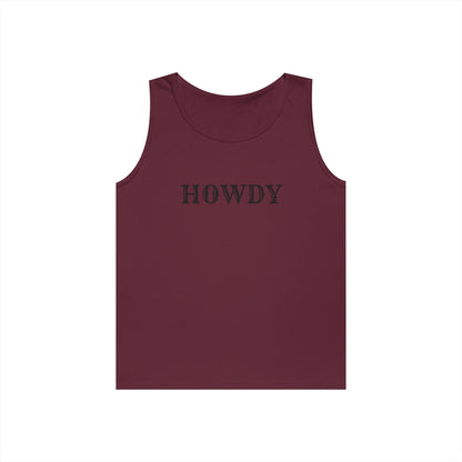 Howdy & Adios // Unisex Heavy Cotton Tank Top - Casual Summer Wear for Outdoors