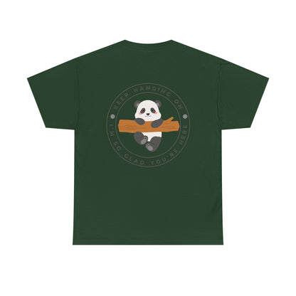 Keep Hangin' On - Panda // Unisex Heavy Cotton Tee -Vibes Graphic Shirt