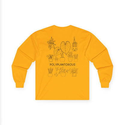 polyPLANTorous // Unisex Long Sleeve Tee - Botanical Design for Plant Lovers