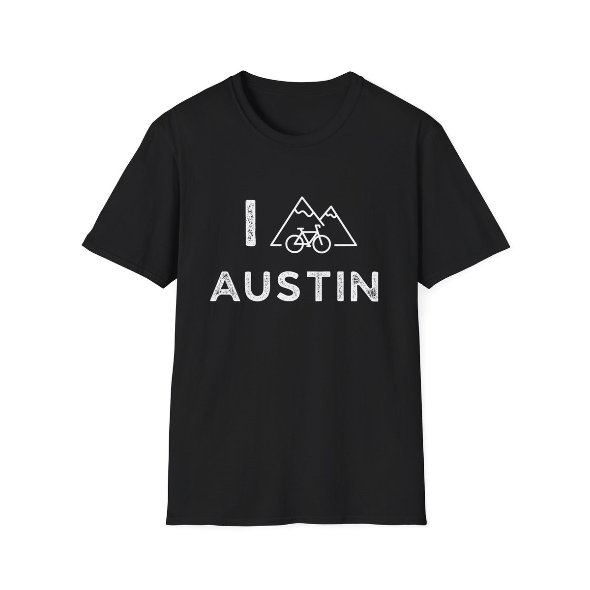 I (Mountain) Bike Austin // Unisex Softstyle T-Shirt