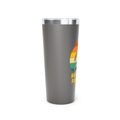 Barefoot Run Club // Copper Vacuum Insulated Tumbler, 22oz - Blue Text