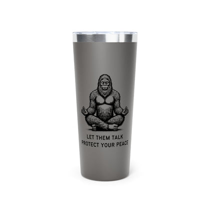 Bigfoot Let Them Talk // Copper Vacuum Insulated Tumbler, 22oz - Blue Text