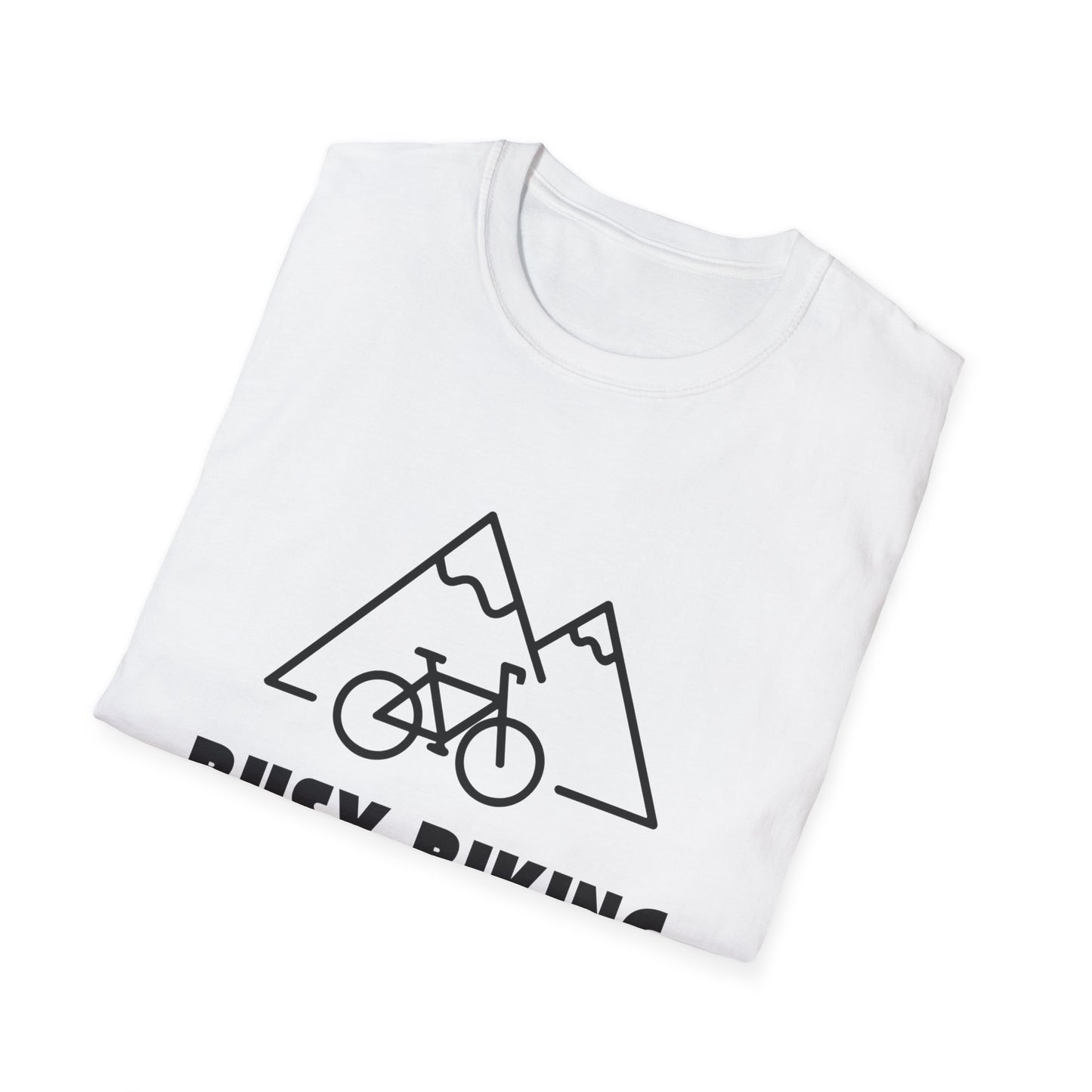 Busy (Mountain) Biking // Unisex Softstyle T-Shirt