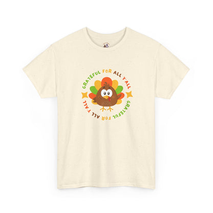 Grateful for All Y'all with Turkey // Unisex Jersey Short Sleeve Tee