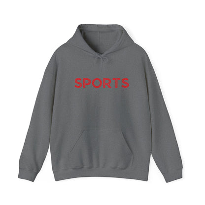 Sports // Unisex Heavy Blend™ Hooded Sweatshirt - Red Text