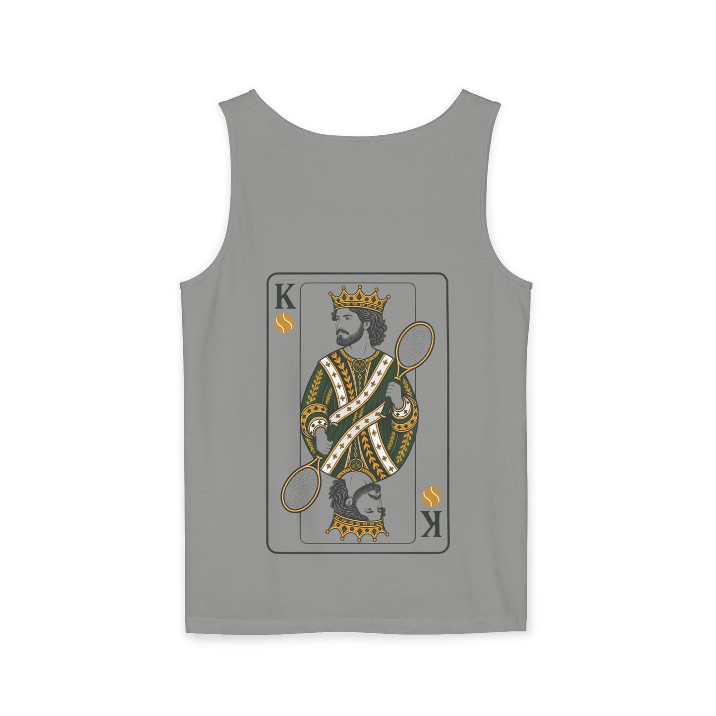 Tennis - King of the Court - Vintage Playing Card - Tank Top — Graphic Tank