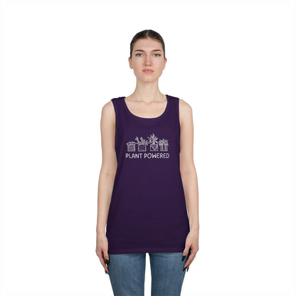 Plant Powered // Unisex Heavy Cotton Tank Top - Eco-Friendly Apparel
