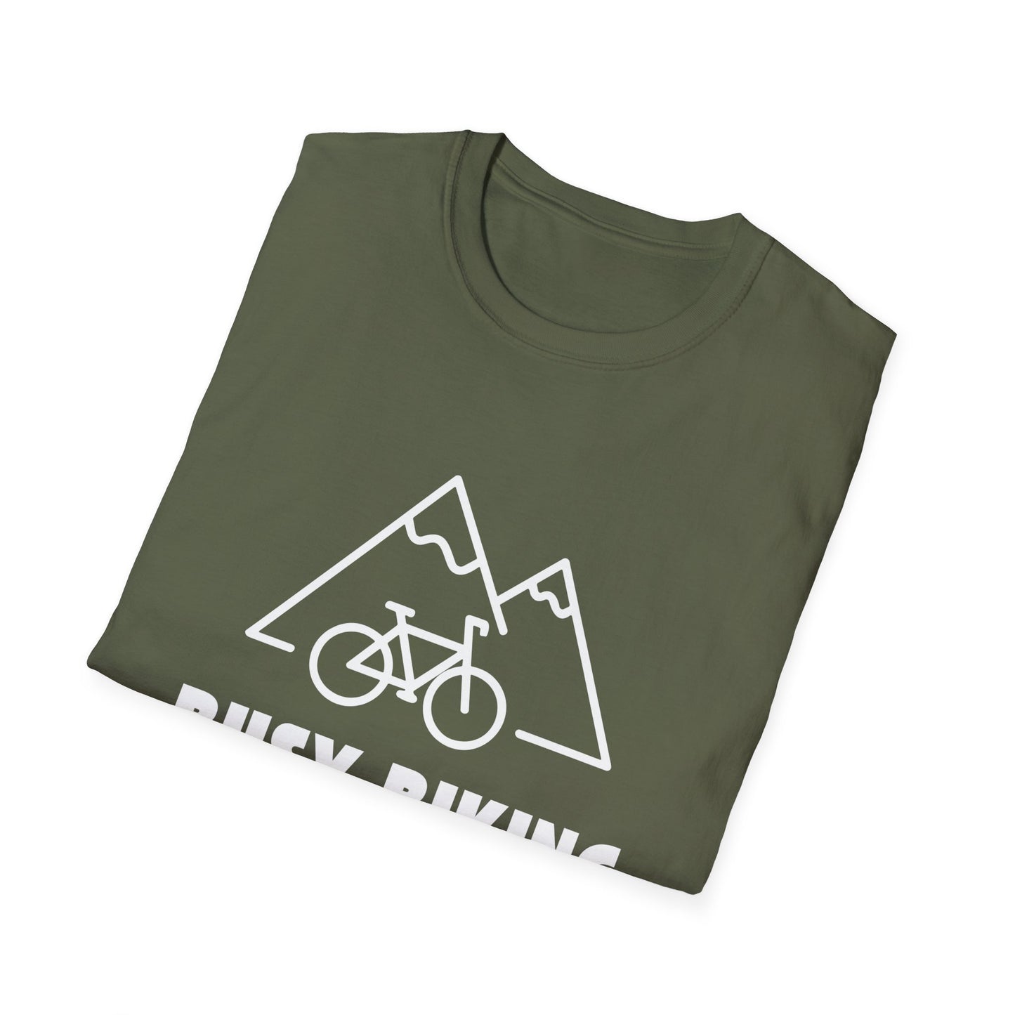 Busy (Mountain) Biking // Unisex Softstyle T-Shirt