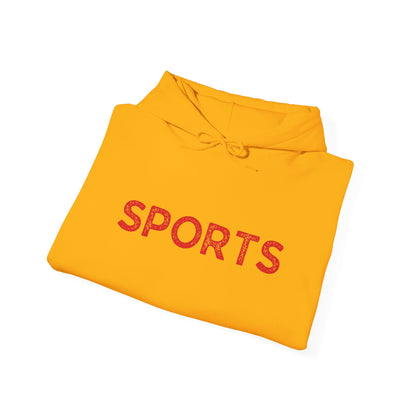 Sports // Unisex Heavy Blend™ Hooded Sweatshirt - Red Text