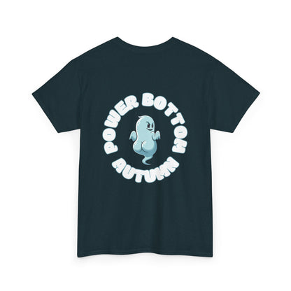 'Power Bottom Autumn' Blue Ghost // Playful Unisex Heavy Cotton Tee