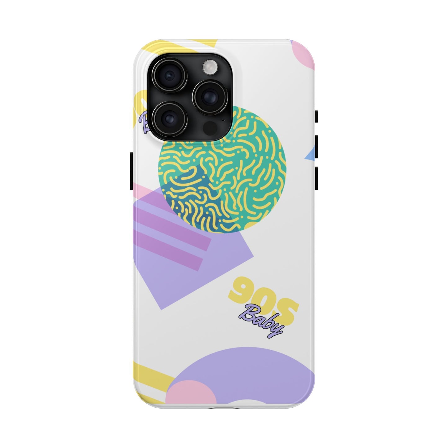 Pastel 90s Baby and Shapes // iPhone Case