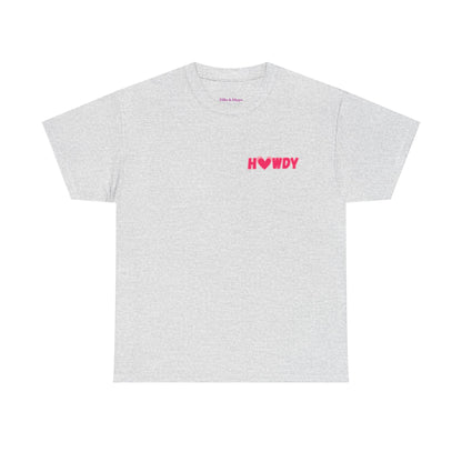 H<3WDY Pocket Placement // Fun Howdy Graphic Unisex Heavy Cotton Tee