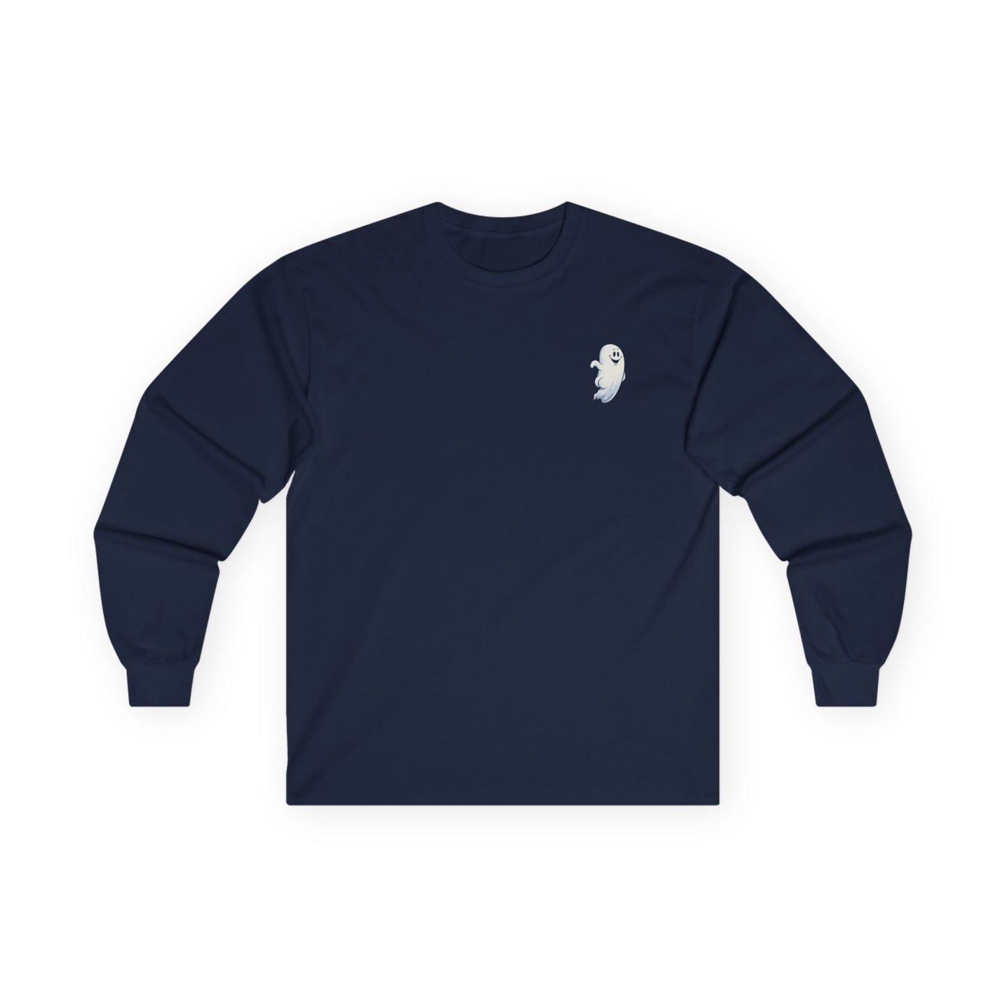 Power Bottom Autumn - White Ghost // Unisex Ghostly Vibes Long Sleeve Tee