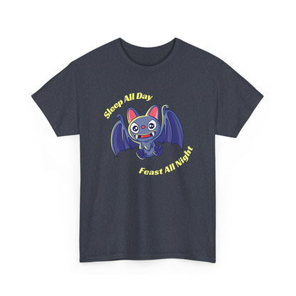 Cute Bat Unisex Heavy Cotton Tee - Fun Graphic Tee, Halloween Costume Shirt, Gift for Kids, Animal Lover Tee, Everyday Casual Wear