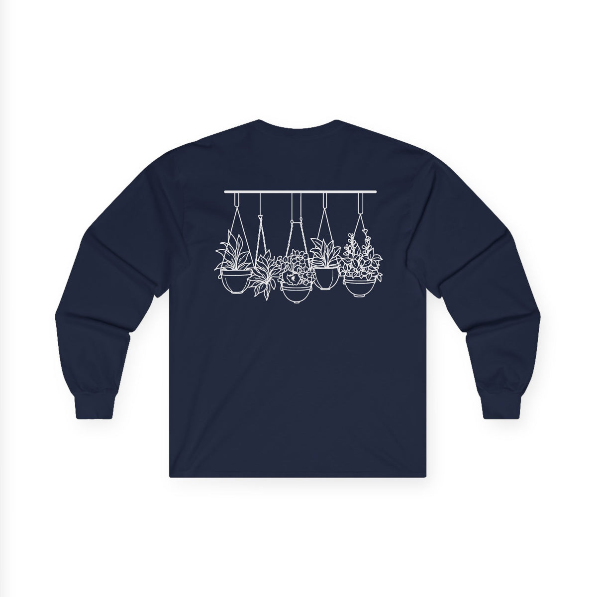 Hangin' With My Buds // Unisex Ultra Cotton Long Sleeve Tee - 'Happy Plants' Botanical Design