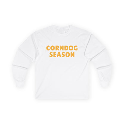 Corndog Season // Long Sleeve Tee - Fun Unisex Apparel for Food Lovers