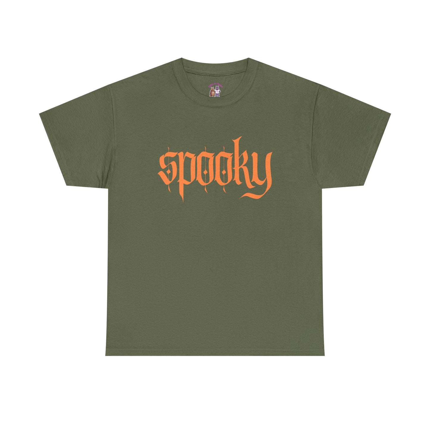 Spooky Unisex Heavy Cotton Tee, Halloween Shirt, Cute Fall T-Shirt, Casual Wear, Gift for Friends, Seasonal Apparel