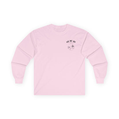 Oh My My - Pocket Placement // Unisex Long Sleeve Tee - Retro Vinyl Graphic