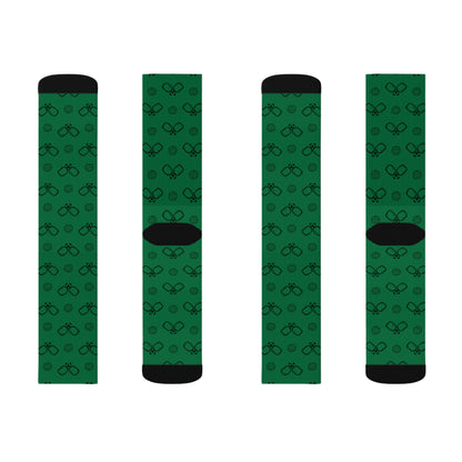 Green Pickleball Sublimation Socks