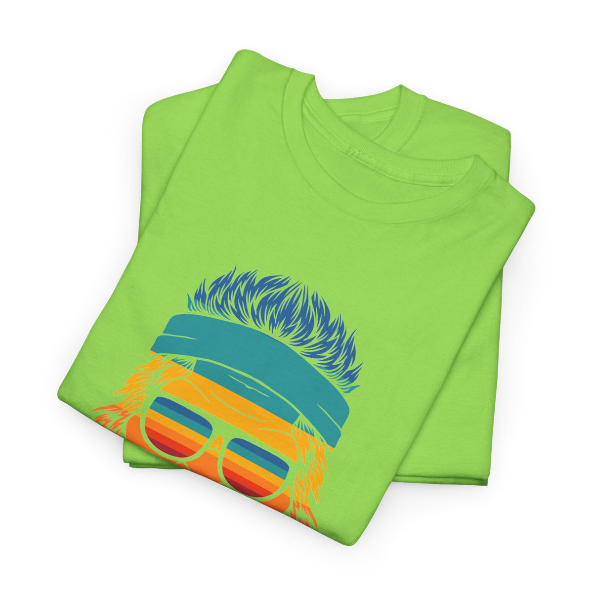 Bigfoot Mood // Retro Mood Unisex Heavy Cotton Tee - Colorful Graphic T-Shirt