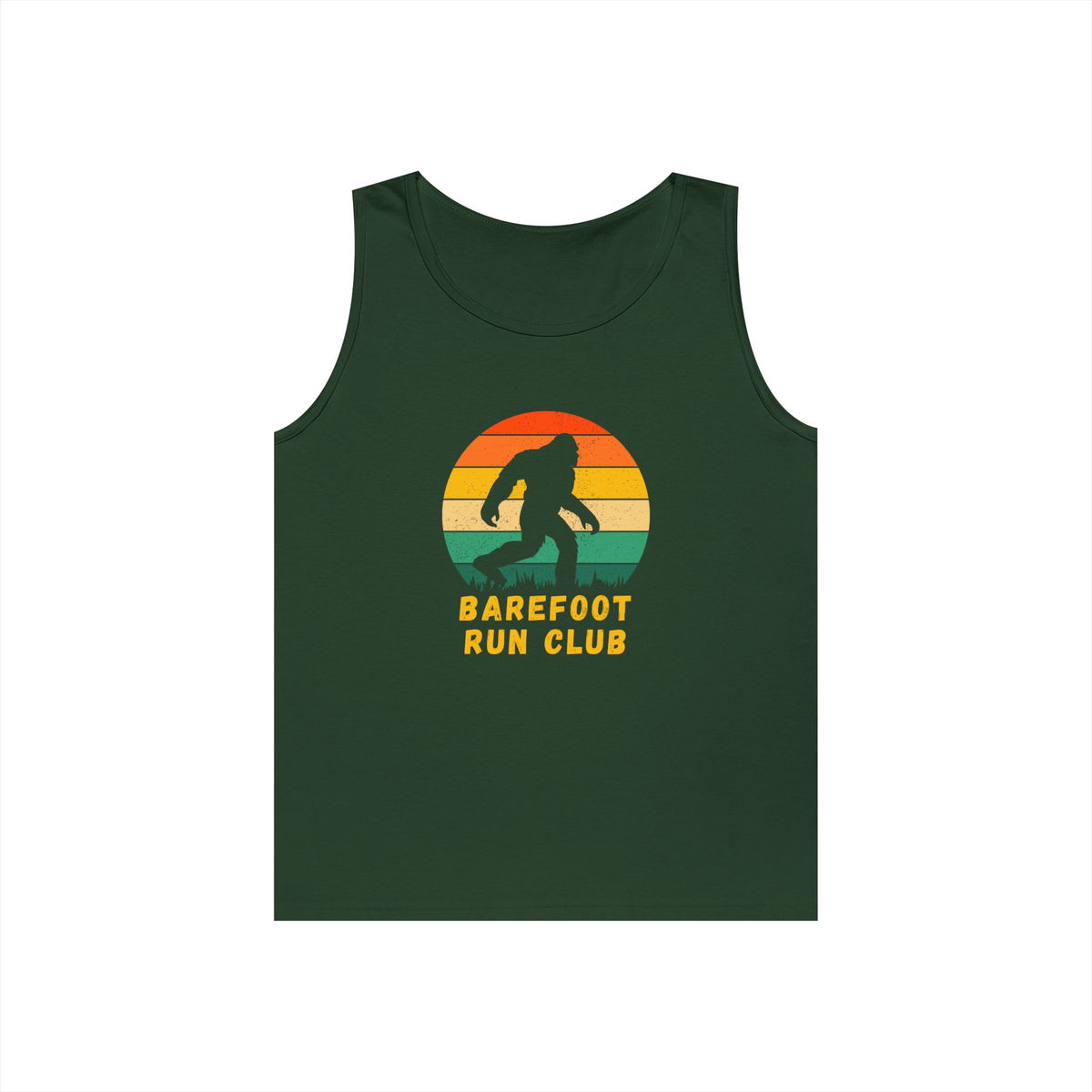 Barefoot Run Club Silhouette //  Unisex Heavy Cotton Tank Top