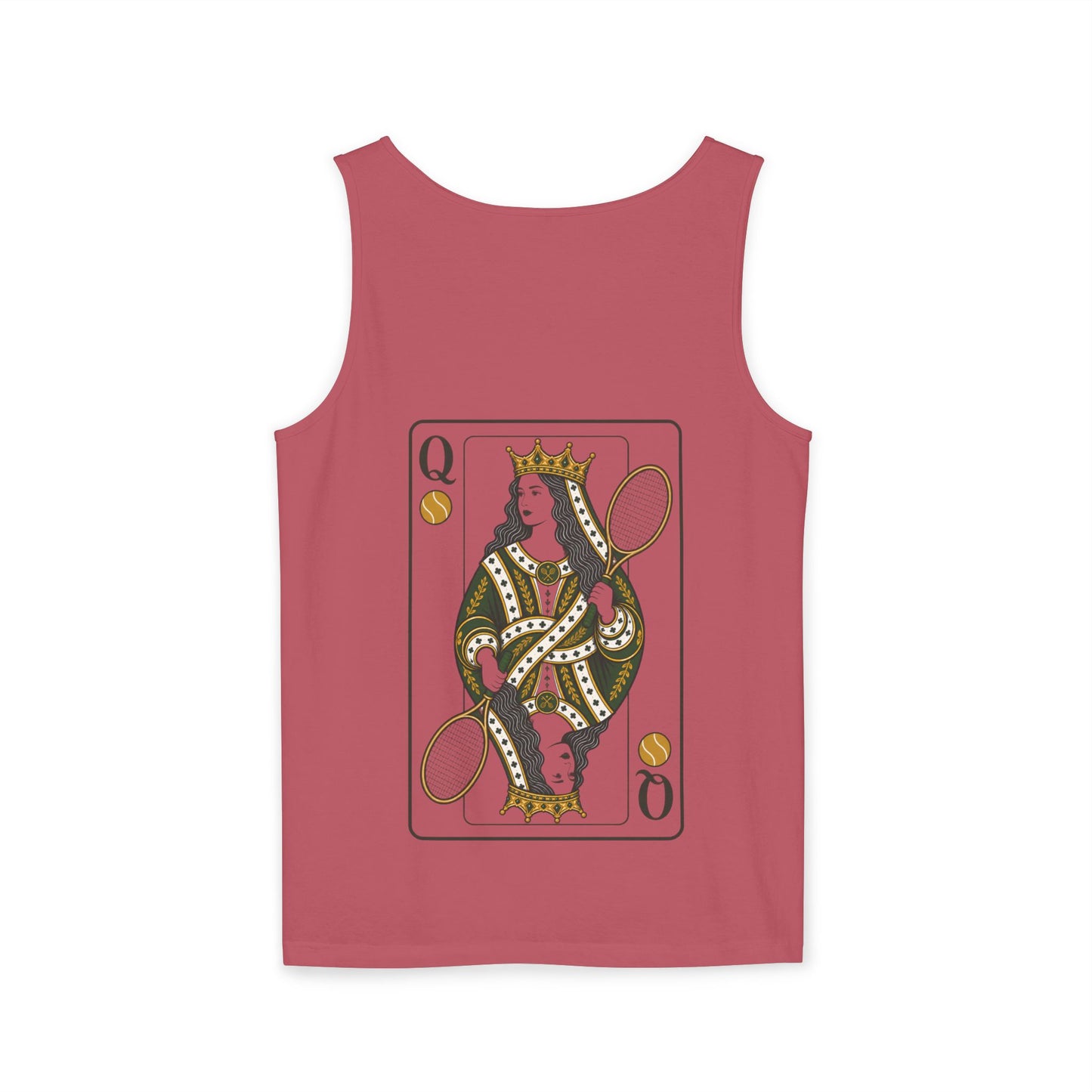 Tennis- Queen of the Court - Vintage Playing Card - Tank Top — Graphic Tank