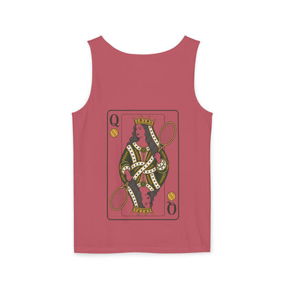 Tennis- Queen of the Court - Vintage Playing Card - Tank Top — Graphic Tank