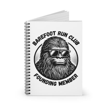 Barefoot Run Club Founding Member // Spiral Notebook - Ruled Line