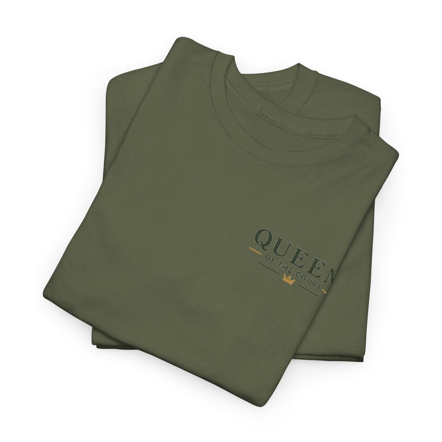 Pickleball - Queen of the Court - Sleeve Design - Vintage Playing Card Graphic T-Shirt