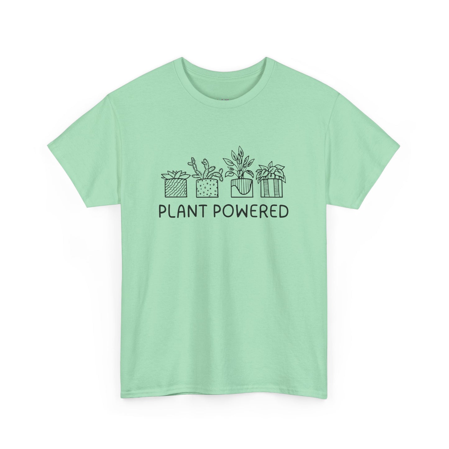 Plant Powered // Unisex Heavy Cotton Tee - Perfect for Everyday Comfort