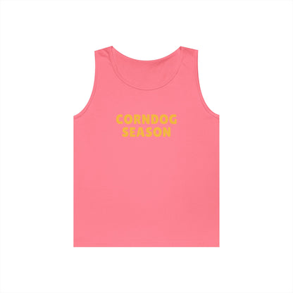 Corndog Season Unisex Heavy Cotton Tank Top - Fun Summer Apparel