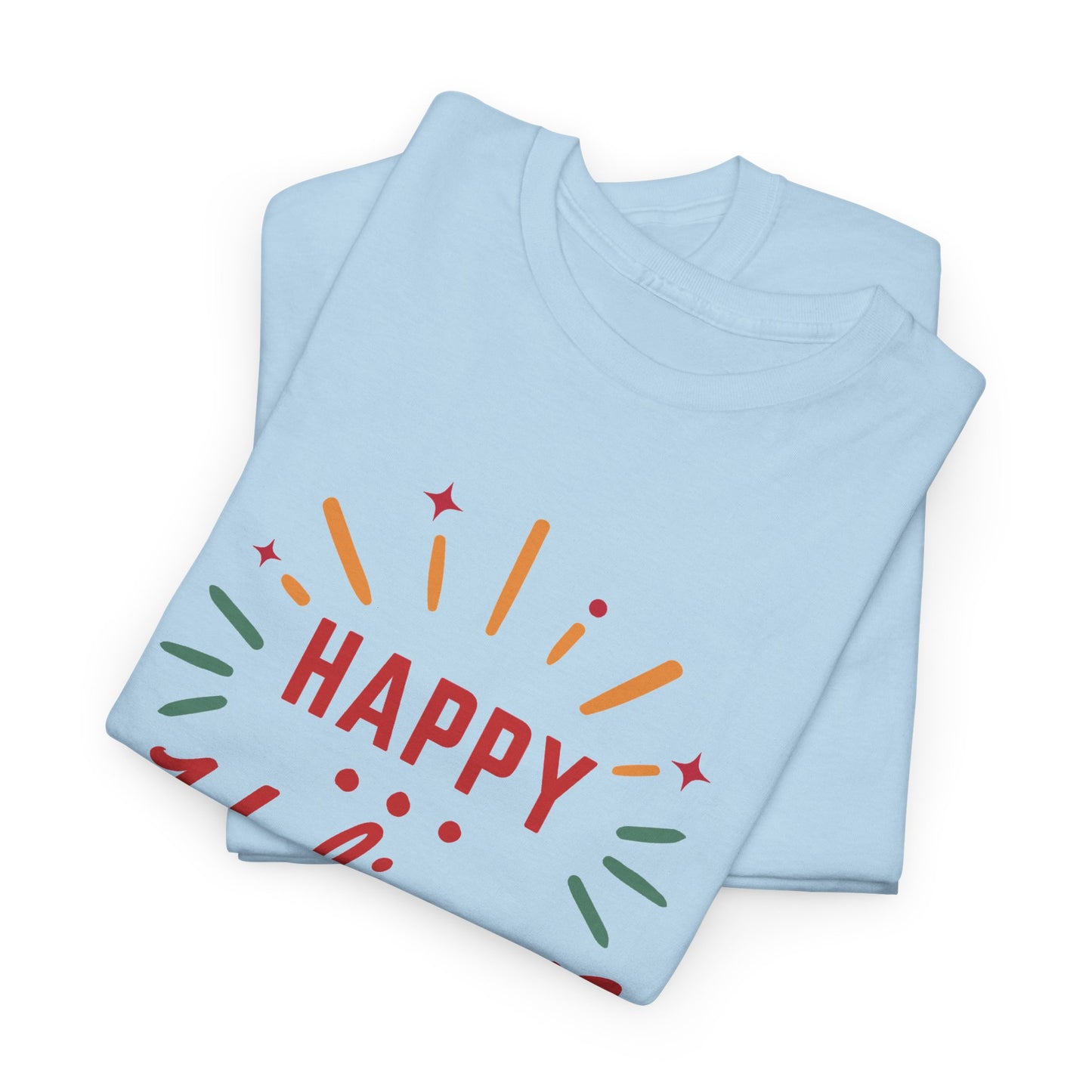 Happy Holigays Simple Unisex Heavy Cotton Tee