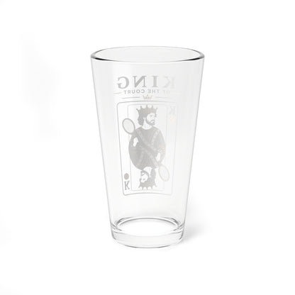 Tennis - King of the Court - Vintage Playing Card - - 16oz Mixing Glass – Cocktail Shaker Glass or Beer Pint