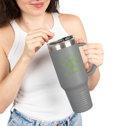 Zero Zero Two // Insulated Travel Mug, 40oz - Blue Text